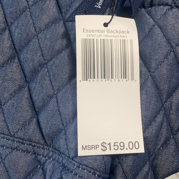 💙Vera Bradley Essential Backpack, Midnight Navy - Picture 8 of 9